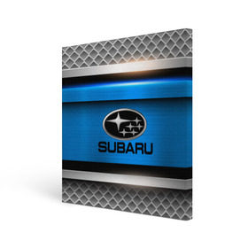 Холст квадратный с принтом SUBARU SPORT в Курске, 100% ПВХ |  | auto | automobile | car | carbon | machine | motor | motor car | sport car | subaru | автомашина | бренд | легковой автомобиль | марка | спортивный автомобиль | тачка