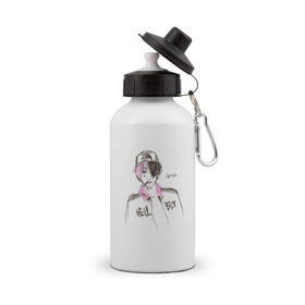 Бутылка спортивная с принтом Lil Peep Hellboy в Курске, металл | емкость — 500 мл, в комплекте две пластиковые крышки и карабин для крепления | lil peep | лил пип