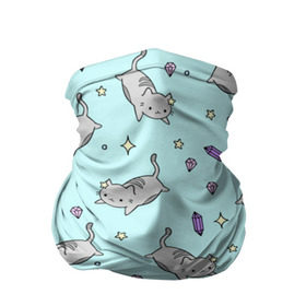 Бандана-труба 3D с принтом Кавайные котики в Курске, 100% полиэстер, ткань с особыми свойствами — Activecool | плотность 150‒180 г/м2; хорошо тянется, но сохраняет форму | animal | cat | cute | kitty | meow | pet | животное | кот | котенок | котики | мяу