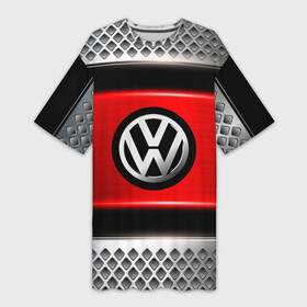 Платье-футболка 3D с принтом VOLKSWAGEN в Курске,  |  | auto | automobile | car | carbon | machine | motor | motor car | sport car | volkswagen | автомашина | бренд | легковой автомобиль | марка | спортивный автомобиль | тачка