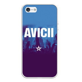 Чехол для iPhone 5/5S матовый с принтом Avicii в Курске, Силикон | Область печати: задняя сторона чехла, без боковых панелей | Тематика изображения на принте: 