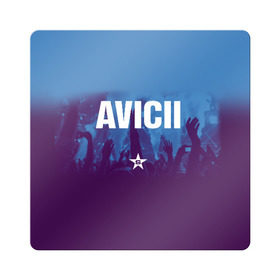 Магнит виниловый Квадрат с принтом Avicii в Курске, полимерный материал с магнитным слоем | размер 9*9 см, закругленные углы | Тематика изображения на принте: 