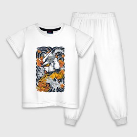 Детская пижама хлопок с принтом Gundam Love в Курске, 100% хлопок |  брюки и футболка прямого кроя, без карманов, на брюках мягкая резинка на поясе и по низу штанин
 | Тематика изображения на принте: gundam