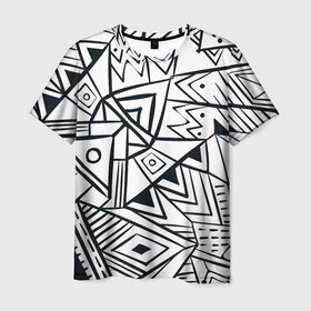 Мужская футболка 3D с принтом Boho Style 1 в Курске, 100% полиэфир | прямой крой, круглый вырез горловины, длина до линии бедер | абстракция | арт | линии | рисунок | узор | фигуры | этника