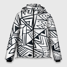 Мужская зимняя куртка 3D с принтом Boho Style 1 в Курске, верх — 100% полиэстер; подкладка — 100% полиэстер; утеплитель — 100% полиэстер | длина ниже бедра, свободный силуэт Оверсайз. Есть воротник-стойка, отстегивающийся капюшон и ветрозащитная планка. 

Боковые карманы с листочкой на кнопках и внутренний карман на молнии. | абстракция | арт | линии | рисунок | узор | фигуры | этника