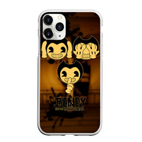 Чехол для iPhone 11 Pro матовый с принтом Bendy and the ink machine (28) в Курске, Силикон |  | Тематика изображения на принте: bendy | bendy and the ink machine | demon | game | horror | ink | machine | trend | video game | демон | не говорю | не слышу | три обезьяны | я не вижу