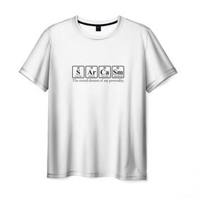 Мужская футболка 3D с принтом Sarcasm в Курске, 100% полиэфир | прямой крой, круглый вырез горловины, длина до линии бедер | Тематика изображения на принте: сарказм