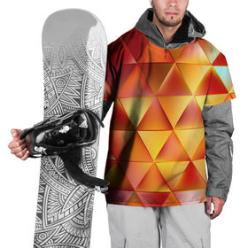 Накидка на куртку 3D с принтом Огненные треугольники в Курске, 100% полиэстер |  | Тематика изображения на принте: 