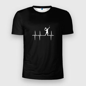 Мужская футболка 3D спортивная с принтом Теннис в Курске, 100% полиэстер с улучшенными характеристиками | приталенный силуэт, круглая горловина, широкие плечи, сужается к линии бедра | tennis