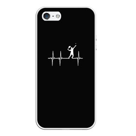Чехол для iPhone 5/5S матовый с принтом Теннис в Курске, Силикон | Область печати: задняя сторона чехла, без боковых панелей | tennis