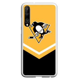 Чехол для Honor P30 с принтом Pittsburgh Penguins (Форма 1) в Курске, Силикон | Область печати: задняя сторона чехла, без боковых панелей | питтсбург пингвинз