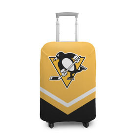 Чехол для чемодана 3D с принтом Pittsburgh Penguins (Форма 1) в Курске, 86% полиэфир, 14% спандекс | двустороннее нанесение принта, прорези для ручек и колес | питтсбург пингвинз
