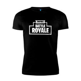 Мужская футболка премиум с принтом Fortnite Battle Royale Logo в Курске, 92% хлопок, 8% лайкра | приталенный силуэт, круглый вырез ворота, длина до линии бедра, короткий рукав | Тематика изображения на принте: 