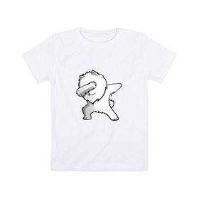 Детская футболка хлопок с принтом ШПИЦ в Курске, 100% хлопок | круглый вырез горловины, полуприлегающий силуэт, длина до линии бедер | Тематика изображения на принте: 