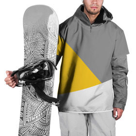 Накидка на куртку 3D с принтом Серый, желтый, белый-идеальное сочетание! в Курске, 100% полиэстер |  | 