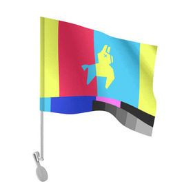 Флаг для автомобиля с принтом Лама Фортнайт в Курске, 100% полиэстер | Размер: 30*21 см | battle royale | fortnite | lama | батл рояль | лама | фортнайт