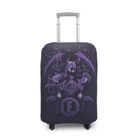 Чехол для чемодана 3D с принтом Raven в Курске, 86% полиэфир, 14% спандекс | двустороннее нанесение принта, прорези для ручек и колес | battle royale | fortnite | lama | raven | батл рояль | ворон | лама | фортнайт