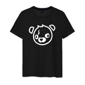 Мужская футболка хлопок с принтом Cuddle Bear в Курске, 100% хлопок | прямой крой, круглый вырез горловины, длина до линии бедер, слегка спущенное плечо. | battle royale | fortnite | lama | батл рояль | лама | медведь | фортнайт