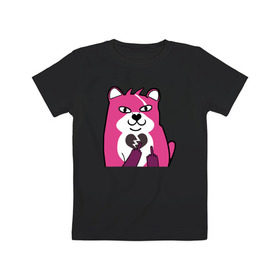 Детская футболка хлопок с принтом Fortnite Bear в Курске, 100% хлопок | круглый вырез горловины, полуприлегающий силуэт, длина до линии бедер | Тематика изображения на принте: battle royale | fortnite | lama | батл рояль | лама | медведь | фортнайт