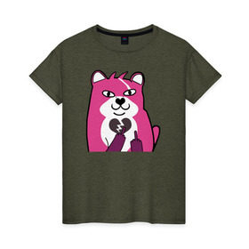 Женская футболка хлопок с принтом Fortnite Bear в Курске, 100% хлопок | прямой крой, круглый вырез горловины, длина до линии бедер, слегка спущенное плечо | battle royale | fortnite | lama | батл рояль | лама | медведь | фортнайт