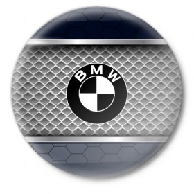 Значок с принтом BMW SPORT в Курске,  металл | круглая форма, металлическая застежка в виде булавки | auto | bmw | car | авто | автомобиль | бмв | машина