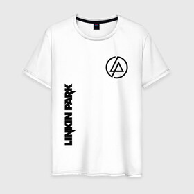Мужская футболка хлопок с принтом Linkin Park в Курске, 100% хлопок | прямой крой, круглый вырез горловины, длина до линии бедер, слегка спущенное плечо. | bennington | chester | linkin park | альтернативный | беннингтон | группа | ленкин | линкин | майк | метал | музыкант | ню | нюметал | парк | певец | рок | рэп | честер | электроник