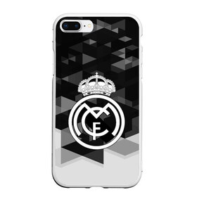 Чехол для iPhone 7Plus/8 Plus матовый с принтом FC Real Madrid sport geometry в Курске, Силикон | Область печати: задняя сторона чехла, без боковых панелей | abstraction | championship | fc | football | footer | polygon | real madrid | soccer | socker | sport | абстракция | одежда | спорт | спортивный | униформа | футбол | футбольный клуб | чемпионат