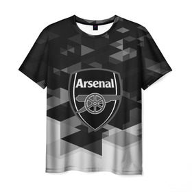 Мужская футболка 3D с принтом FC Arsenal sport geometry 2018 в Курске, 100% полиэфир | прямой крой, круглый вырез горловины, длина до линии бедер | Тематика изображения на принте: 