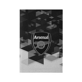 Обложка для паспорта матовая кожа с принтом FC Arsenal sport geometry 2018 в Курске, натуральная матовая кожа | размер 19,3 х 13,7 см; прозрачные пластиковые крепления | Тематика изображения на принте: 