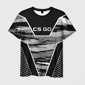 Мужская футболка 3D с принтом CS:GO в Курске, 100% полиэфир | прямой крой, круглый вырез горловины, длина до линии бедер | counter | cs | cs go | cs:go | csgo | go | strike | контер страйк | контра | кс го | ксго | спецназ | террористы