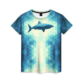Женская футболка 3D с принтом Акула в Курске, 100% полиэфир ( синтетическое хлопкоподобное полотно) | прямой крой, круглый вырез горловины, длина до линии бедер | shark | водолаз | гарпун | глубина | дельфин | злость | зубы | кит | кровь | курорт | лето | море | океан | отдых | охота | плавник | пляж | риф | рыба | хищник | челюсти | челюсть