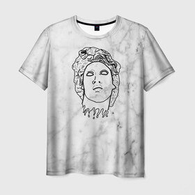 Мужская футболка 3D с принтом Face в Курске, 100% полиэфир | прямой крой, круглый вырез горловины, длина до линии бедер | 3d | cgi | digital art | music | retro | vaporwave | абстракция | вейпорвейв | геометрия | музыка | ретро