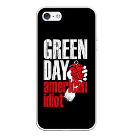 Чехол для iPhone 5/5S матовый с принтом Green Day American Idiot в Курске, Силикон | Область печати: задняя сторона чехла, без боковых панелей | green day | punk rock | билли джо армстронг | панк рок