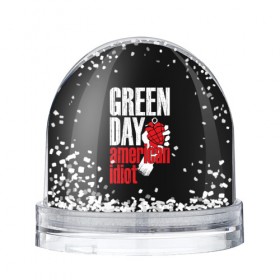 Водяной шар с принтом Green Day American Idiot в Курске, Пластик | Изображение внутри шара печатается на глянцевой фотобумаге с двух сторон | green day | punk rock | билли джо армстронг | панк рок