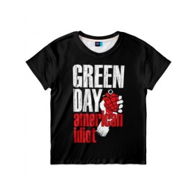 Детская футболка 3D с принтом Green Day American Idiot в Курске, 100% гипоаллергенный полиэфир | прямой крой, круглый вырез горловины, длина до линии бедер, чуть спущенное плечо, ткань немного тянется | Тематика изображения на принте: green day | punk rock | билли джо армстронг | панк рок