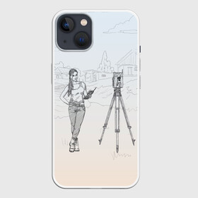 Чехол для iPhone 13 с принтом Девушка с контроллером в Курске,  |  | surveyor | геодезист | геодезия | кадастр