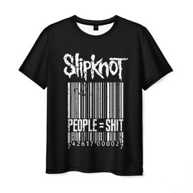 Мужская футболка 3D с принтом Slipknot People в Курске, 100% полиэфир | прямой крой, круглый вырез горловины, длина до линии бедер | Тематика изображения на принте: alternative | iowa | metal | nu | slipknot | slipnot | taylor | метал | слипкнот | слипнот