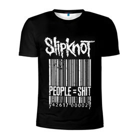 Мужская футболка 3D спортивная с принтом Slipknot People в Курске, 100% полиэстер с улучшенными характеристиками | приталенный силуэт, круглая горловина, широкие плечи, сужается к линии бедра | Тематика изображения на принте: alternative | iowa | metal | nu | slipknot | slipnot | taylor | метал | слипкнот | слипнот