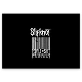 Поздравительная открытка с принтом Slipknot People в Курске, 100% бумага | плотность бумаги 280 г/м2, матовая, на обратной стороне линовка и место для марки
 | alternative | iowa | metal | nu | slipknot | slipnot | taylor | метал | слипкнот | слипнот