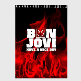 Скетчбук с принтом BON JOVI в Курске, 100% бумага
 | 48 листов, плотность листов — 100 г/м2, плотность картонной обложки — 250 г/м2. Листы скреплены сверху удобной пружинной спиралью | bon jovi | альтернативный хип хоп | группа | инди поп | музыка | музыкальное произведение | ноты | регги | рок | синти поп