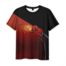 Мужская футболка 3D с принтом Asuka Langley Soryu в Курске, 100% полиэфир | прямой крой, круглый вырез горловины, длина до линии бедер | gehirn | nerv | аска | второе | дитя | ева | евангелион | лэнгли | пилот | сорью