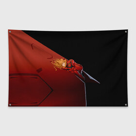 Флаг-баннер с принтом Asuka Langley Soryu в Курске, 100% полиэстер | размер 67 х 109 см, плотность ткани — 95 г/м2; по краям флага есть четыре люверса для крепления | gehirn | nerv | аска | второе | дитя | ева | евангелион | лэнгли | пилот | сорью