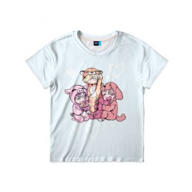 Детская футболка 3D с принтом Yuri on Ice_3 в Курске, 100% гипоаллергенный полиэфир | прямой крой, круглый вырез горловины, длина до линии бедер, чуть спущенное плечо, ткань немного тянется | Тематика изображения на принте: yuri on ice | юри на льду