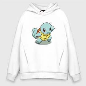 Мужское худи Oversize хлопок с принтом Pokemon squirtle в Курске, френч-терри — 70% хлопок, 30% полиэстер. Мягкий теплый начес внутри —100% хлопок | боковые карманы, эластичные манжеты и нижняя кромка, капюшон на магнитной кнопке | pokemon | squirtle