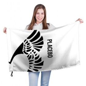 Флаг 3D с принтом Placebo в Курске, 100% полиэстер | плотность ткани — 95 г/м2, размер — 67 х 109 см. Принт наносится с одной стороны | placebo | альтернативный | инди | индирок | плацебо | рок