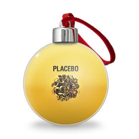 Ёлочный шар с принтом Placebo в Курске, Пластик | Диаметр: 77 мм | placebo | альтернативный | инди | индирок | плацебо | рок