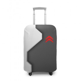Чехол для чемодана 3D с принтом Citroen sport uniform auto в Курске, 86% полиэфир, 14% спандекс | двустороннее нанесение принта, прорези для ручек и колес | 