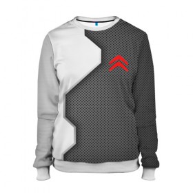 Женский свитшот 3D с принтом Citroen sport uniform auto в Курске, 100% полиэстер с мягким внутренним слоем | круглый вырез горловины, мягкая резинка на манжетах и поясе, свободная посадка по фигуре | Тематика изображения на принте: 