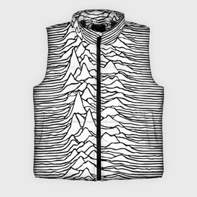 Мужской жилет утепленный 3D с принтом White в Курске,  |  | ian curtis | joy division | rock | unknown pleasures | иэн кёртис | рок