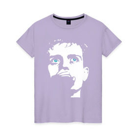 Женская футболка хлопок с принтом Ian Curtis в Курске, 100% хлопок | прямой крой, круглый вырез горловины, длина до линии бедер, слегка спущенное плечо | ian curtis | joy division | rock | unknown pleasures | иэн кёртис | рок